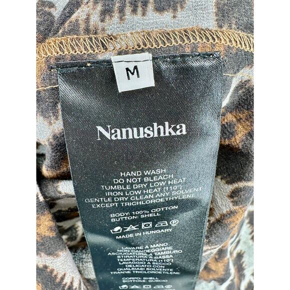 Nanushka Johanna Ocelot Print Twist Waist Mini‎ Dress Medium - Picture 6 of 9